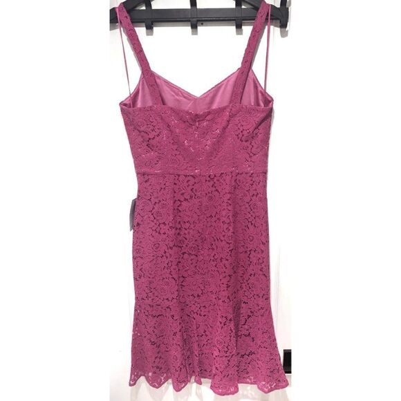 Nwt Chelsea 28 | Magenta lace midi dress - Picture 3 of 10